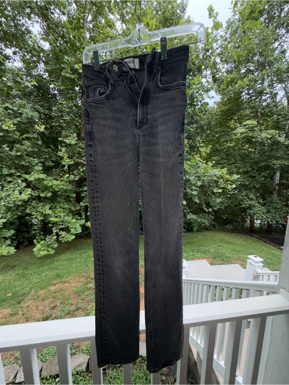 Agolde High Rise Stovepipe Black Women’s Jeans